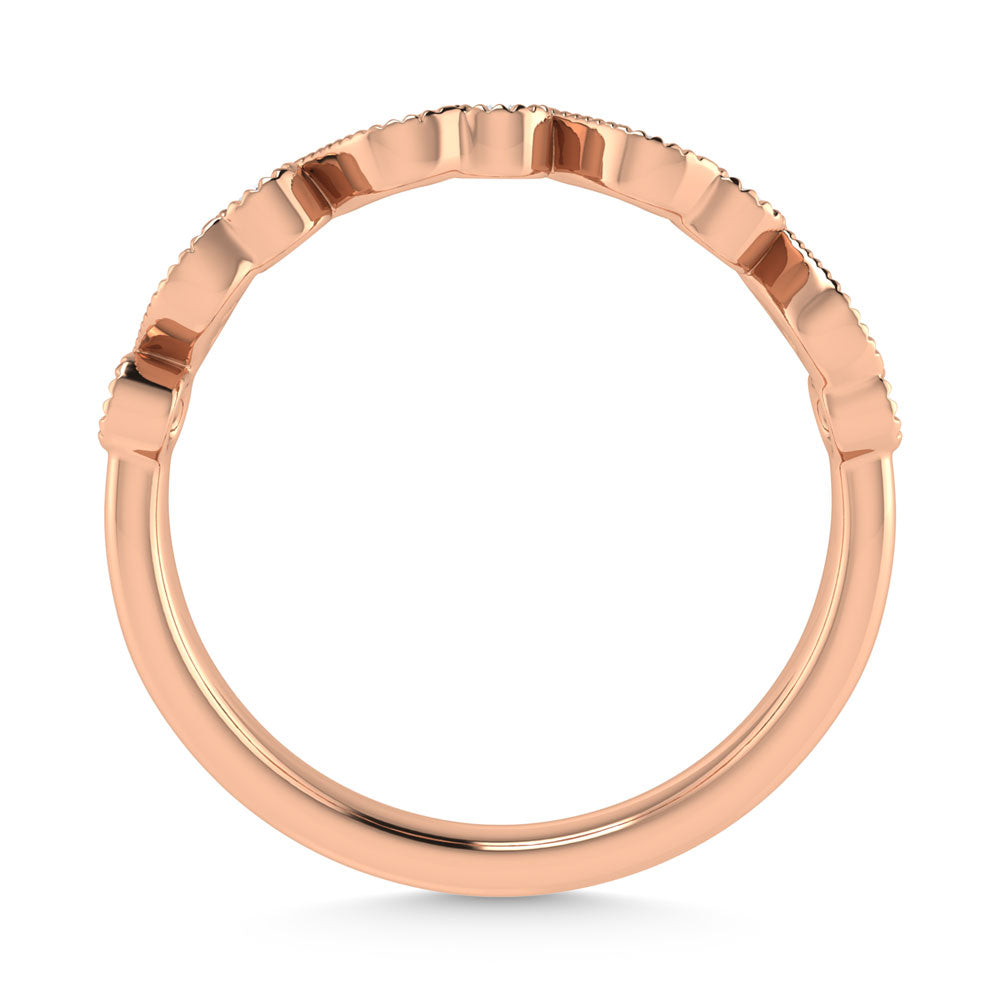 14K Rose Gold Diamond 1/8 Ct.Tw. Stackable Band