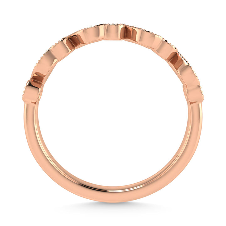 14K Rose Gold Diamond 1/8 Ct.Tw. Stackable Band