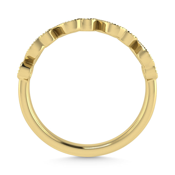 14K Yellow Gold Diamond 1/8 Ct.Tw. Stackable Band