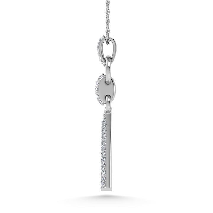 14K White Gold Diamond 1/5.Ct. Tw. Fashion Pendant