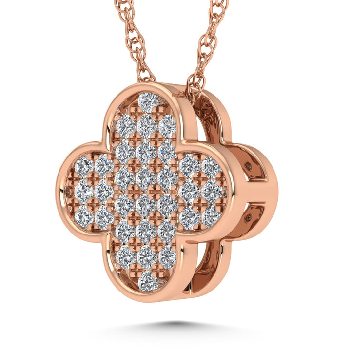 14K Rose Gold Diamond 1/20.Ct. Tw. Fashion Pendant