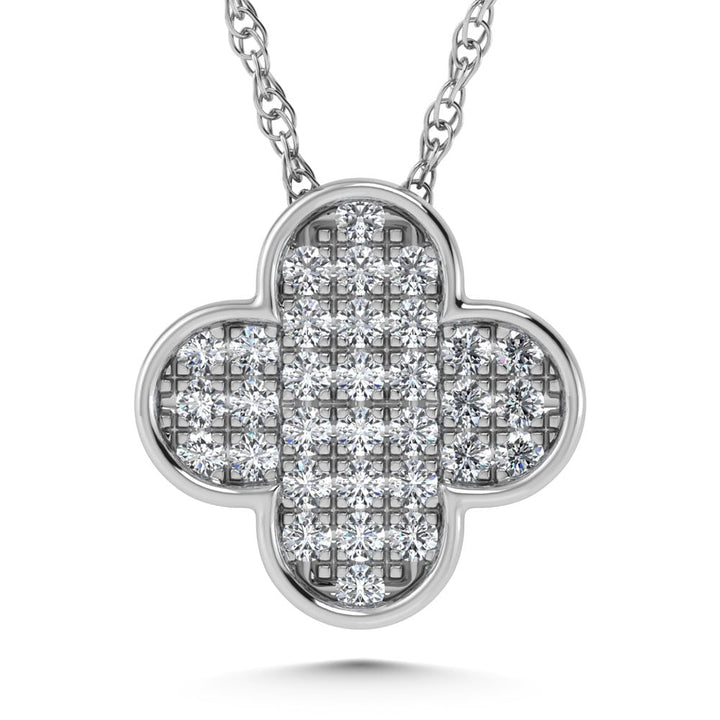 14K White Gold Diamond 1/20.Ct. Tw. Fashion Pendant