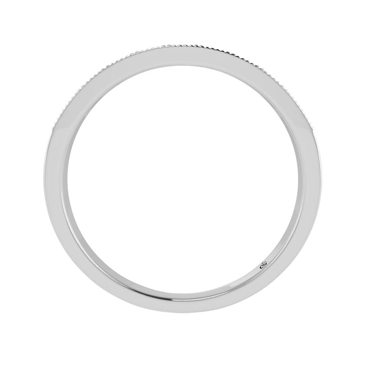 14K White Gold Diamond 1/4.Ct. Tw. Mens Machine Band