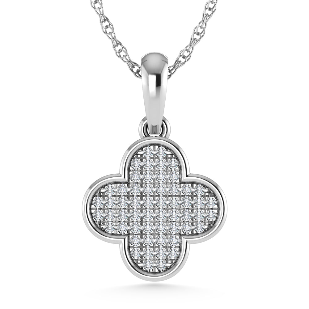 14K White Gold Diamond 1/10.Ct. Tw. Fashion Pendant