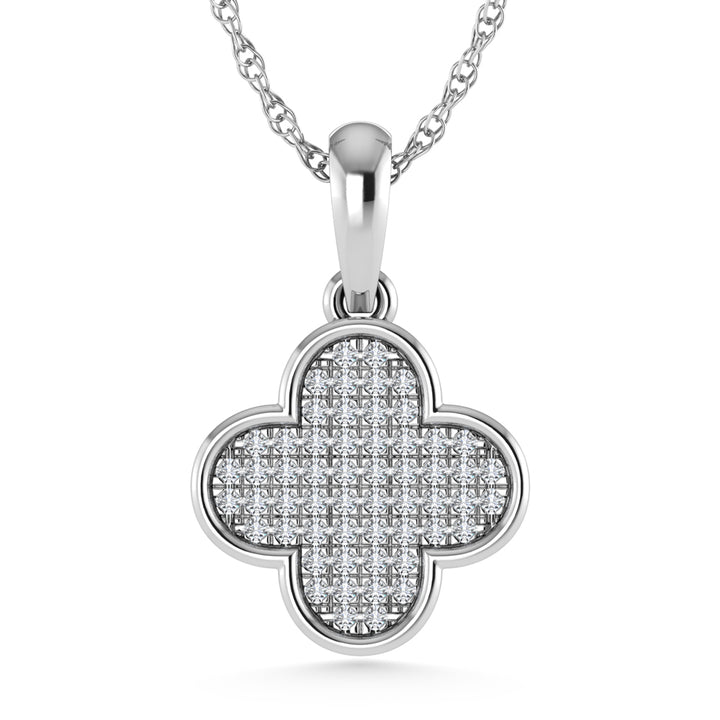 14K White Gold Diamond 1/10.Ct. Tw. Fashion Pendant