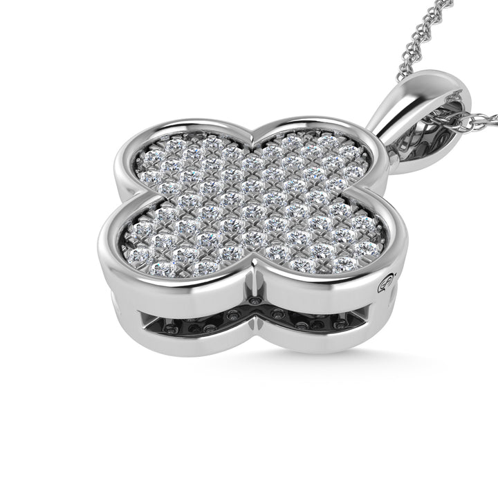 14K White Gold Diamond 1/10.Ct. Tw. Fashion Pendant