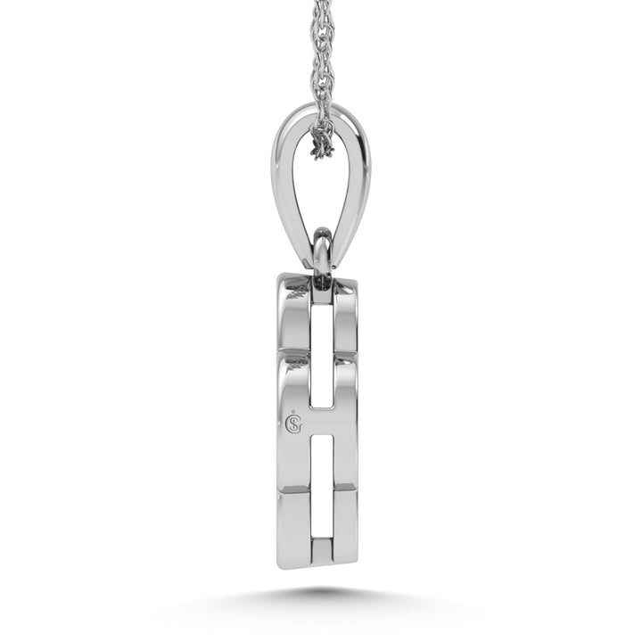 14K White Gold Diamond 1/10.Ct. Tw. Fashion Pendant