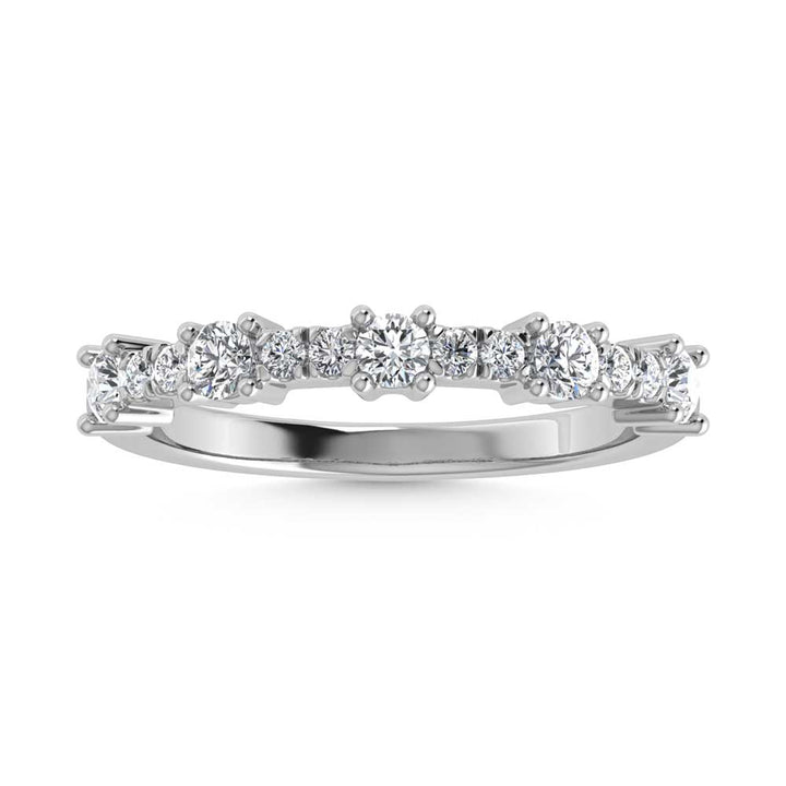 14K White Gold Diamond 1/2 Ct. Tw. Stackable Band