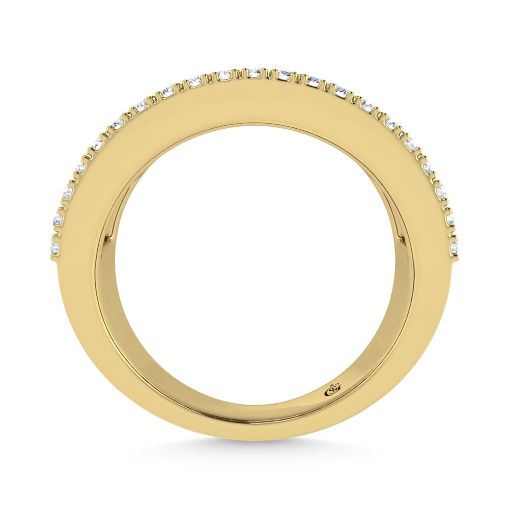 14K Yellow Gold Diamond 2 1/3 Ct. Tw.  Straight Baguette Ruby Band