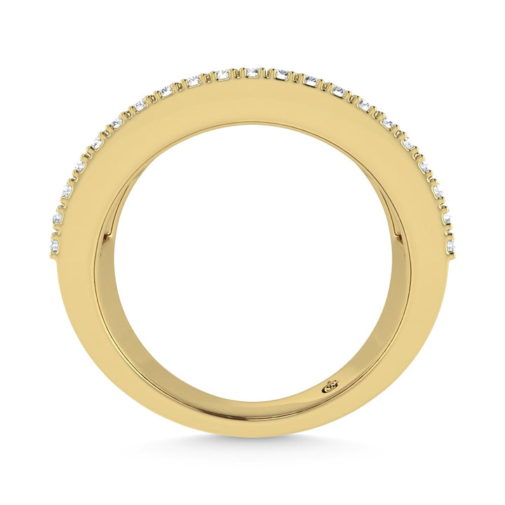 14K Yellow Gold Diamond 2 1/3 Ct. Tw.  Straight Baguette Ruby Band