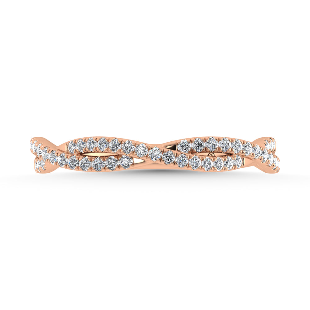 14K Rose Gold Diamond 1/5 Ct. Tw. Stackable Band