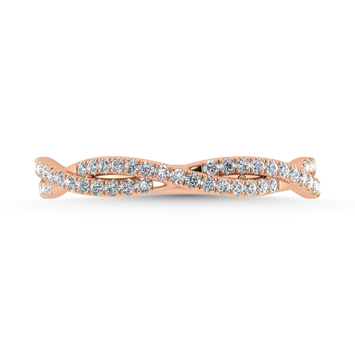 14K Rose Gold Diamond 1/5 Ct. Tw. Stackable Band