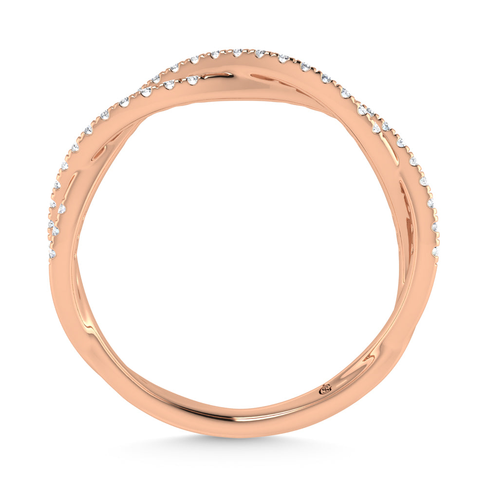 14K Rose Gold Diamond 1/5 Ct. Tw. Stackable Band