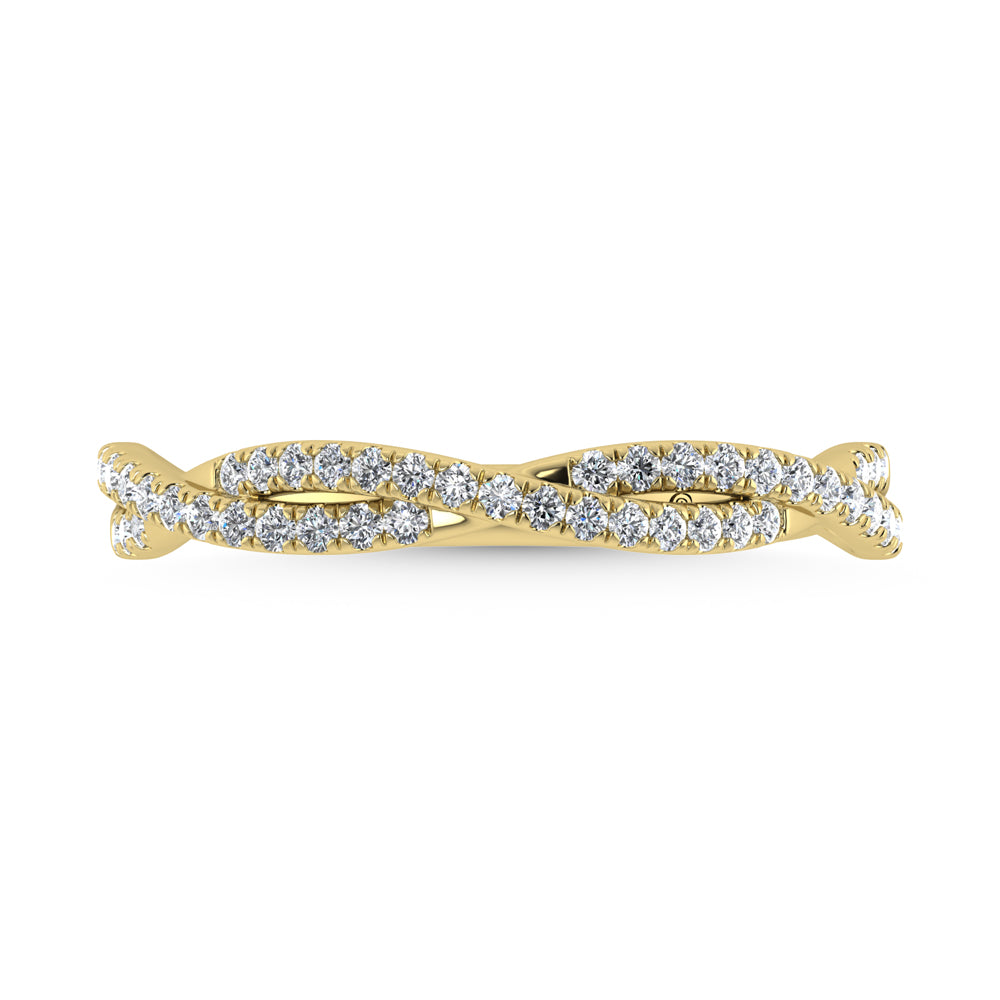 14K Yellow Gold Diamond 1/5 Ct. Tw. Stackable Band