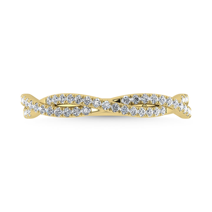 14K Yellow Gold Diamond 1/5 Ct. Tw. Stackable Band
