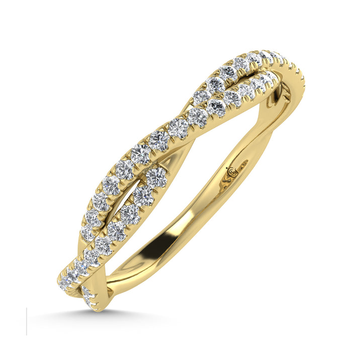 14K Yellow Gold Diamond 1/5 Ct. Tw. Stackable Band