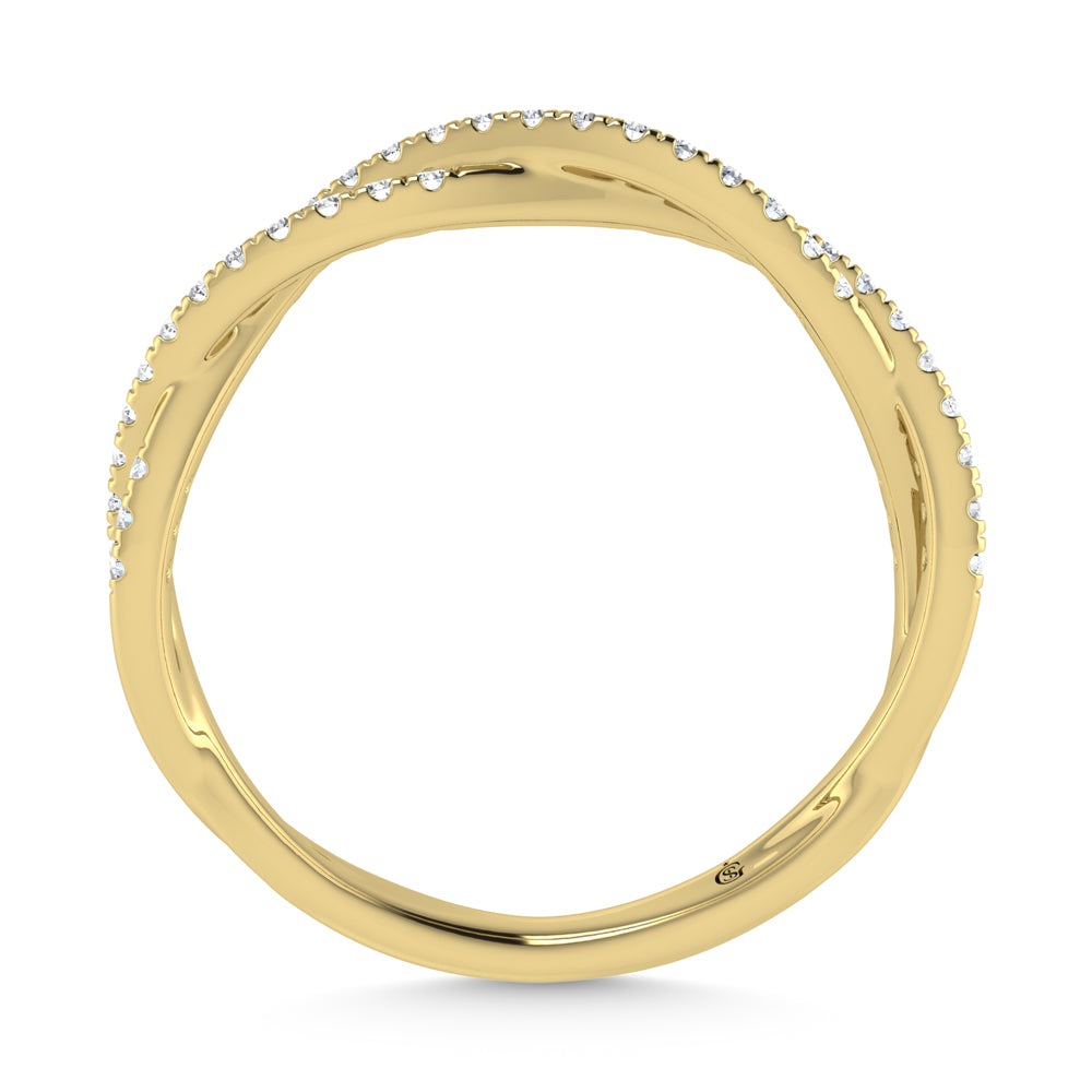 14K Yellow Gold Diamond 1/5 Ct. Tw. Stackable Band