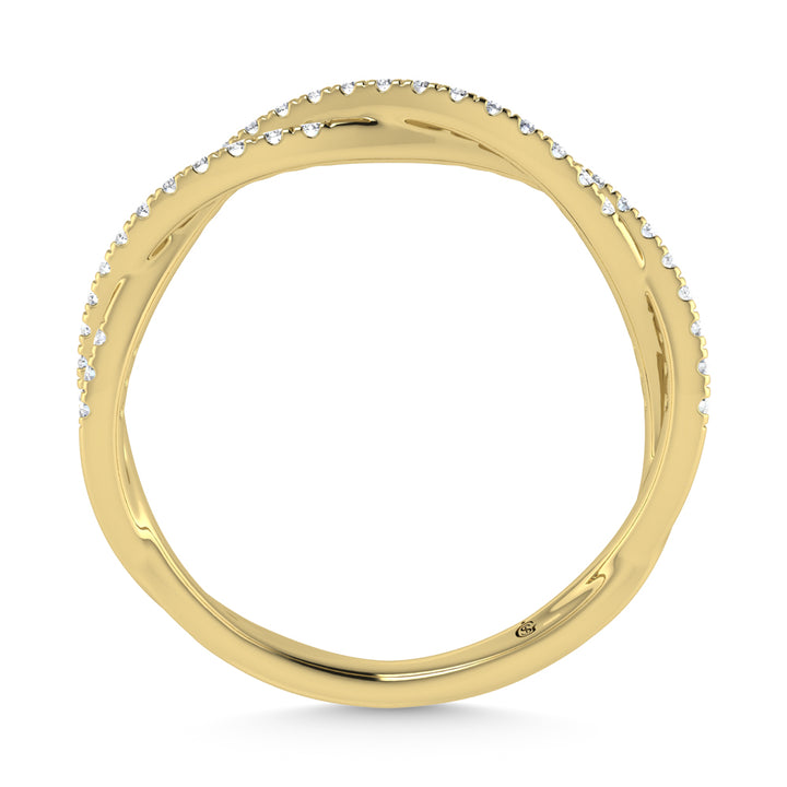 14K Yellow Gold Diamond 1/5 Ct. Tw. Stackable Band
