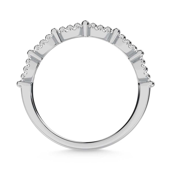 10K White Gold Diamond 1/10 Ct. Tw. Stackable Band