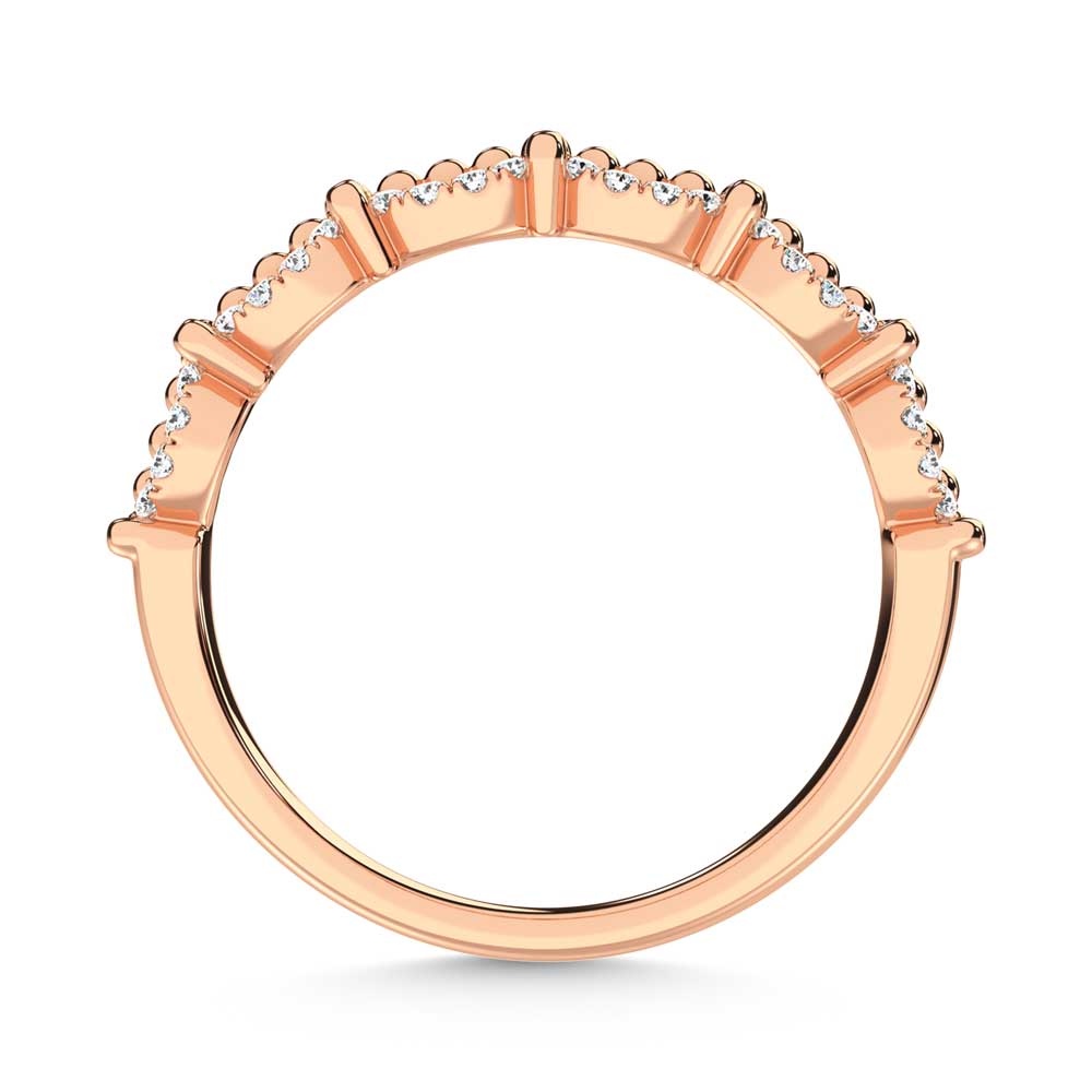10K Rose Gold Diamond 1/10 Ct. Tw. Stackable Band