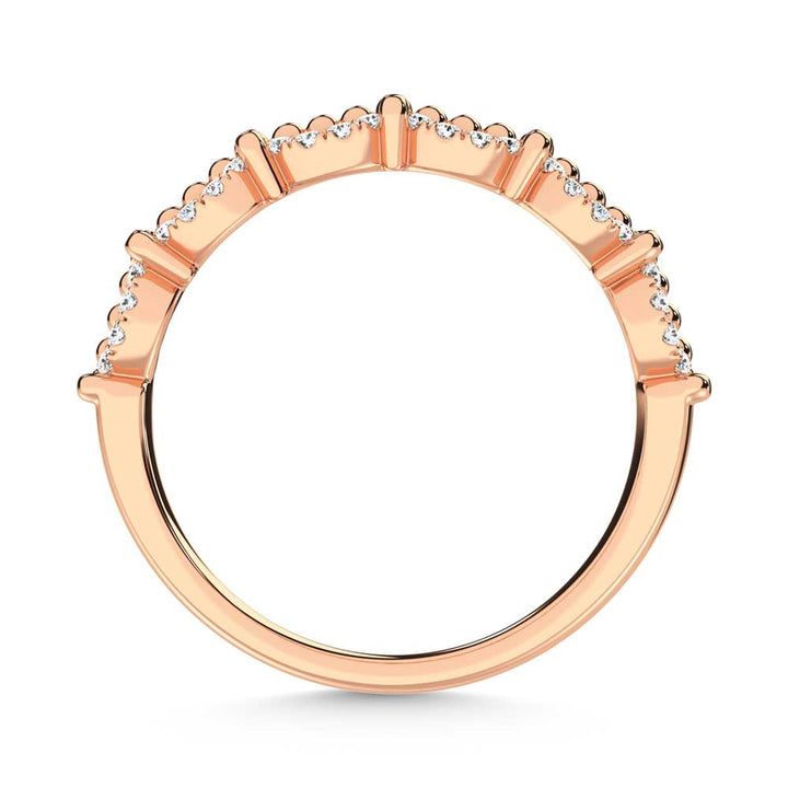 10K Rose Gold Diamond 1/10 Ct. Tw. Stackable Band