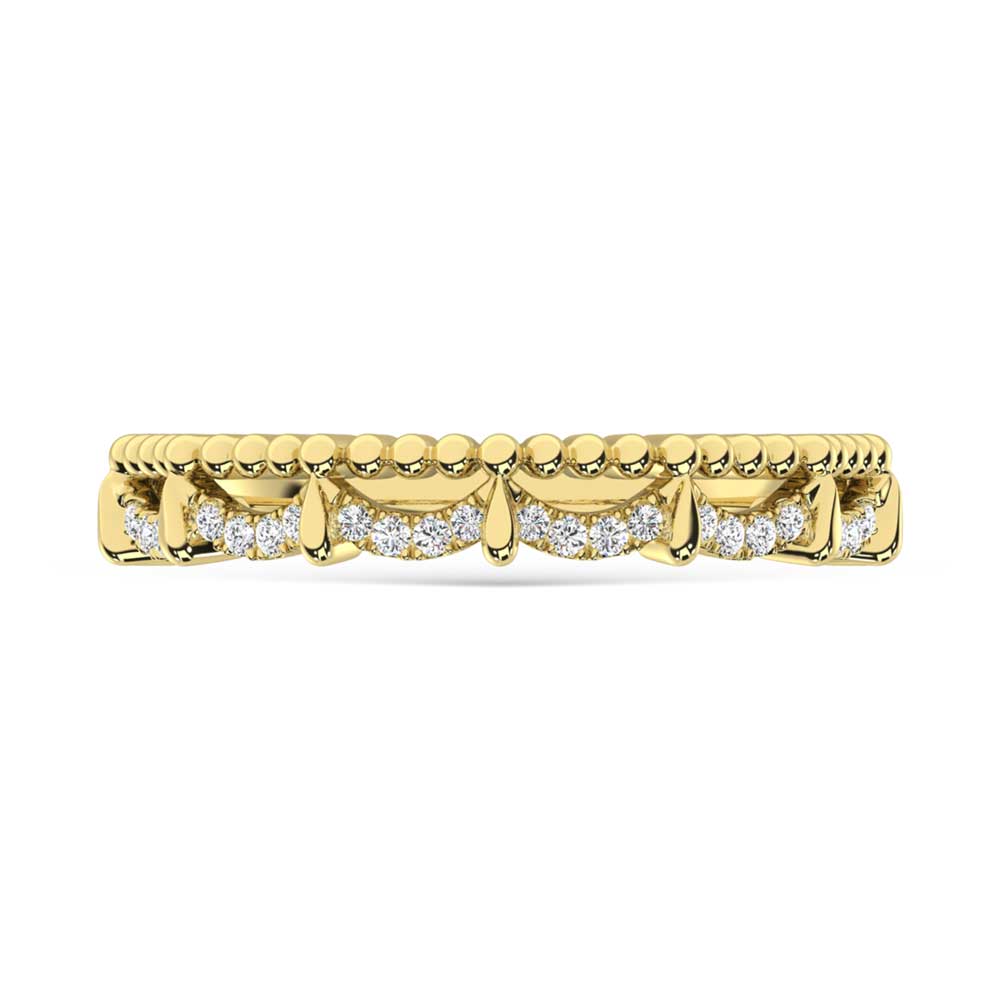 10K Yellow Gold Diamond 1/10 Ct. Tw. Stackable Band