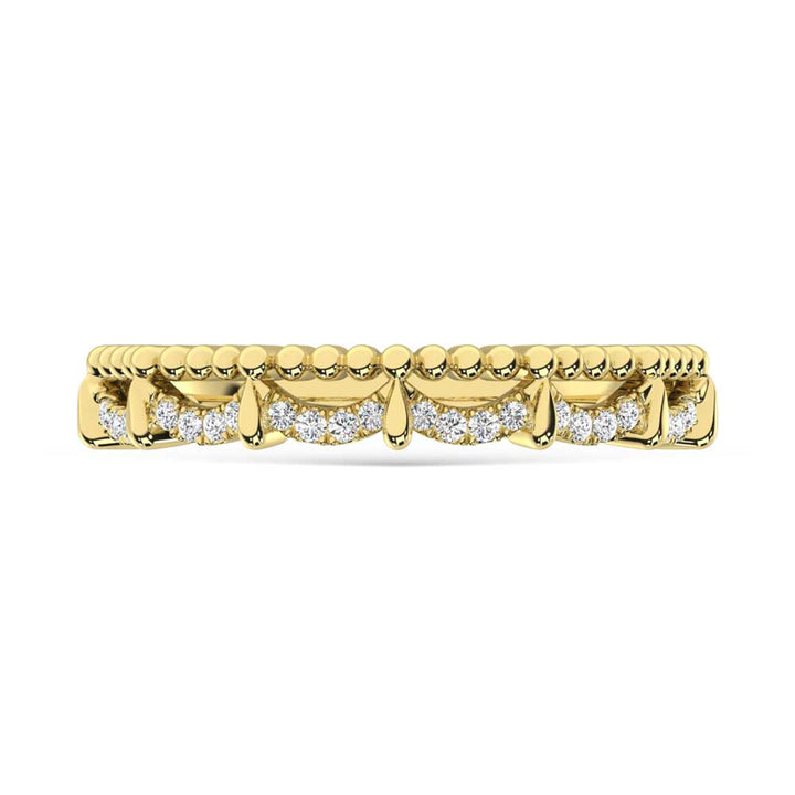 10K Yellow Gold Diamond 1/10 Ct. Tw. Stackable Band