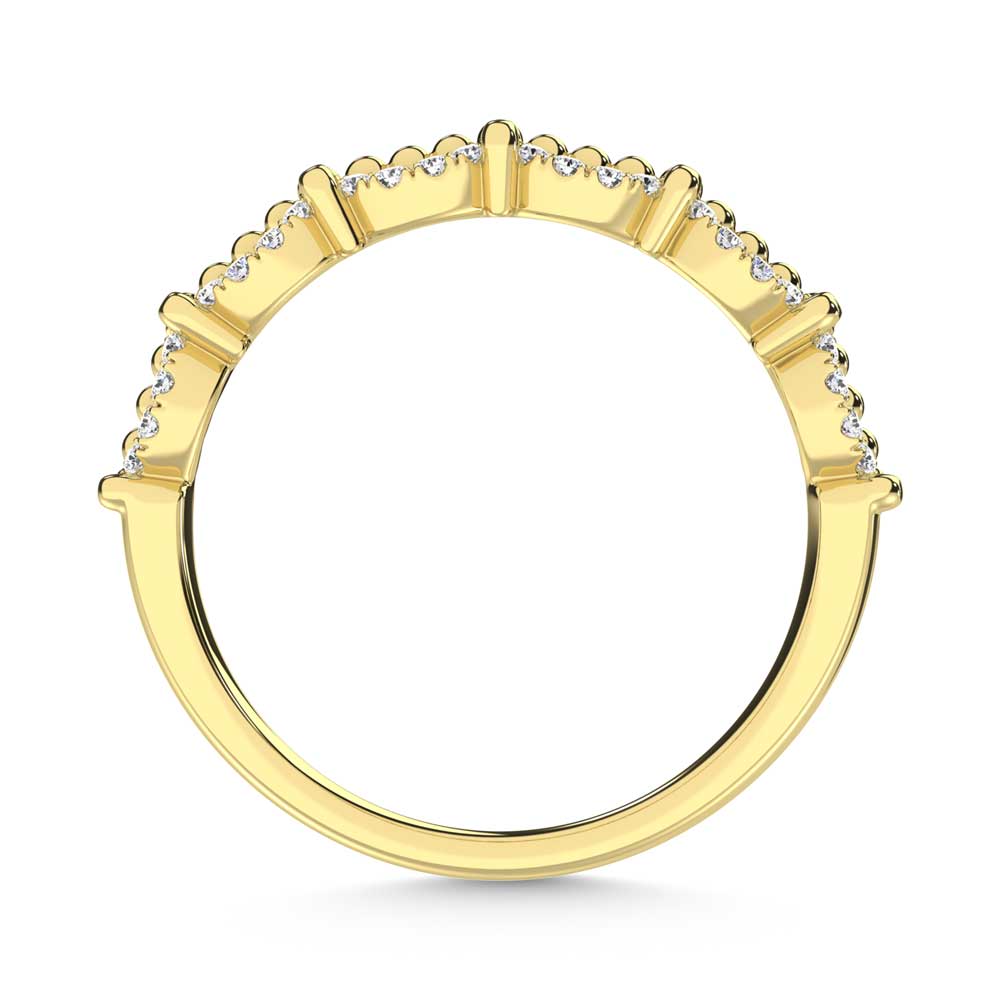 10K Yellow Gold Diamond 1/10 Ct. Tw. Stackable Band