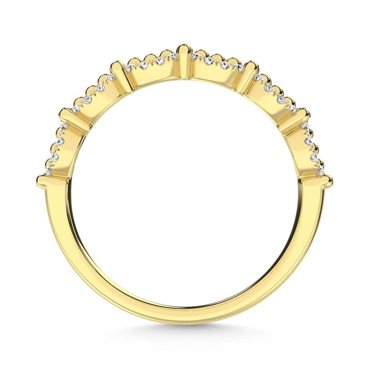 10K Yellow Gold Diamond 1/10 Ct. Tw. Stackable Band