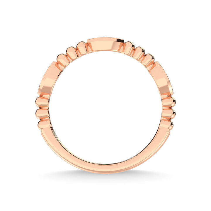14K Rose Gold Diamond 1/10 Ct.Tw. Stackable Band