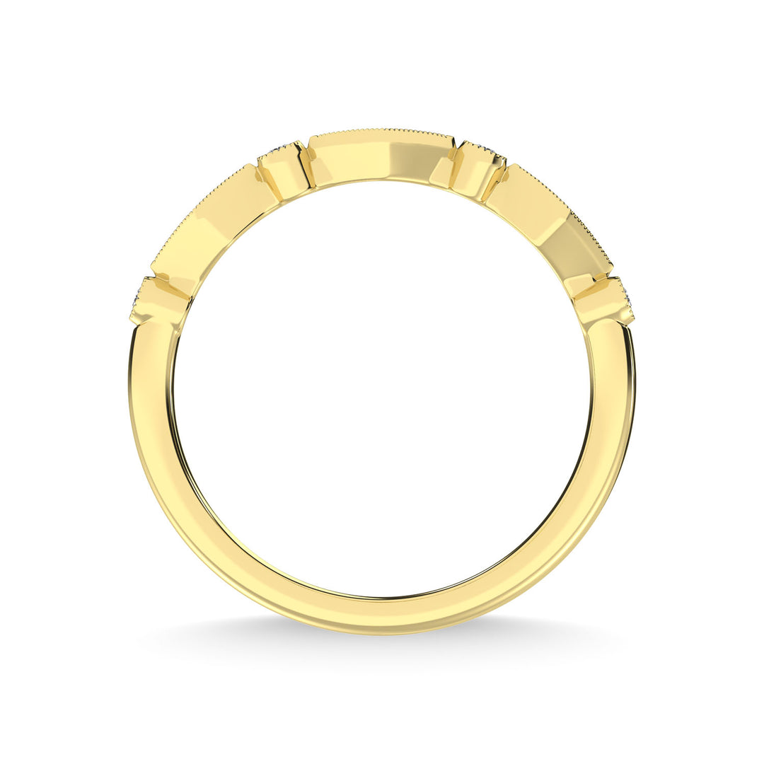 14K Yellow Gold Diamond 1/8 Ct.Tw. Stackable Band