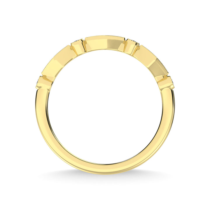 14K Yellow Gold Diamond 1/8 Ct.Tw. Stackable Band