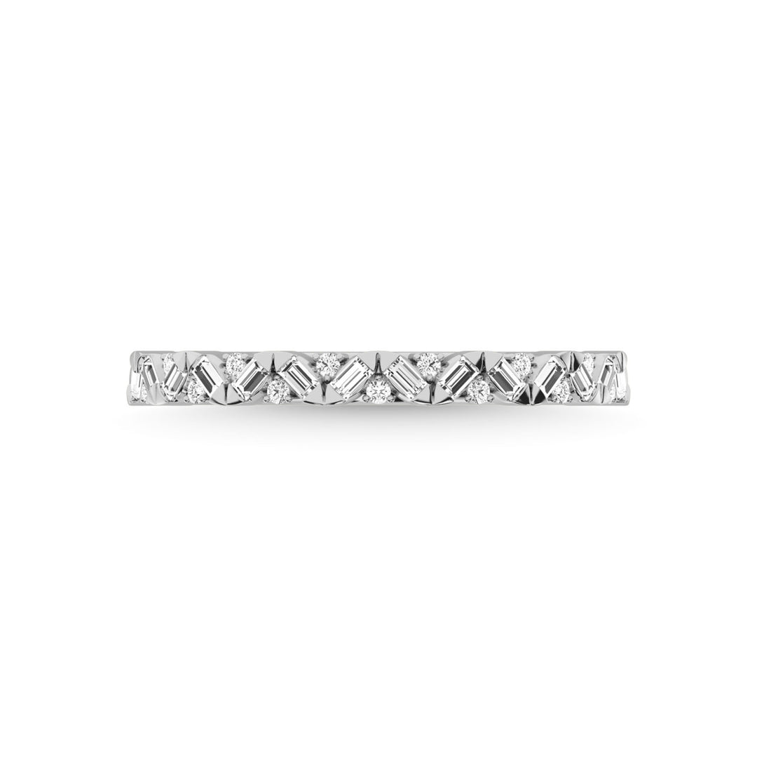 14K White Gold Diamond 1/5 Ct.Tw. Stackable Band