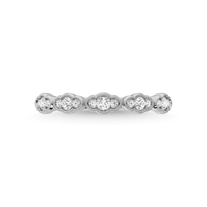 14K White Gold Diamond 1/5 Ct.Tw. Stackable Band