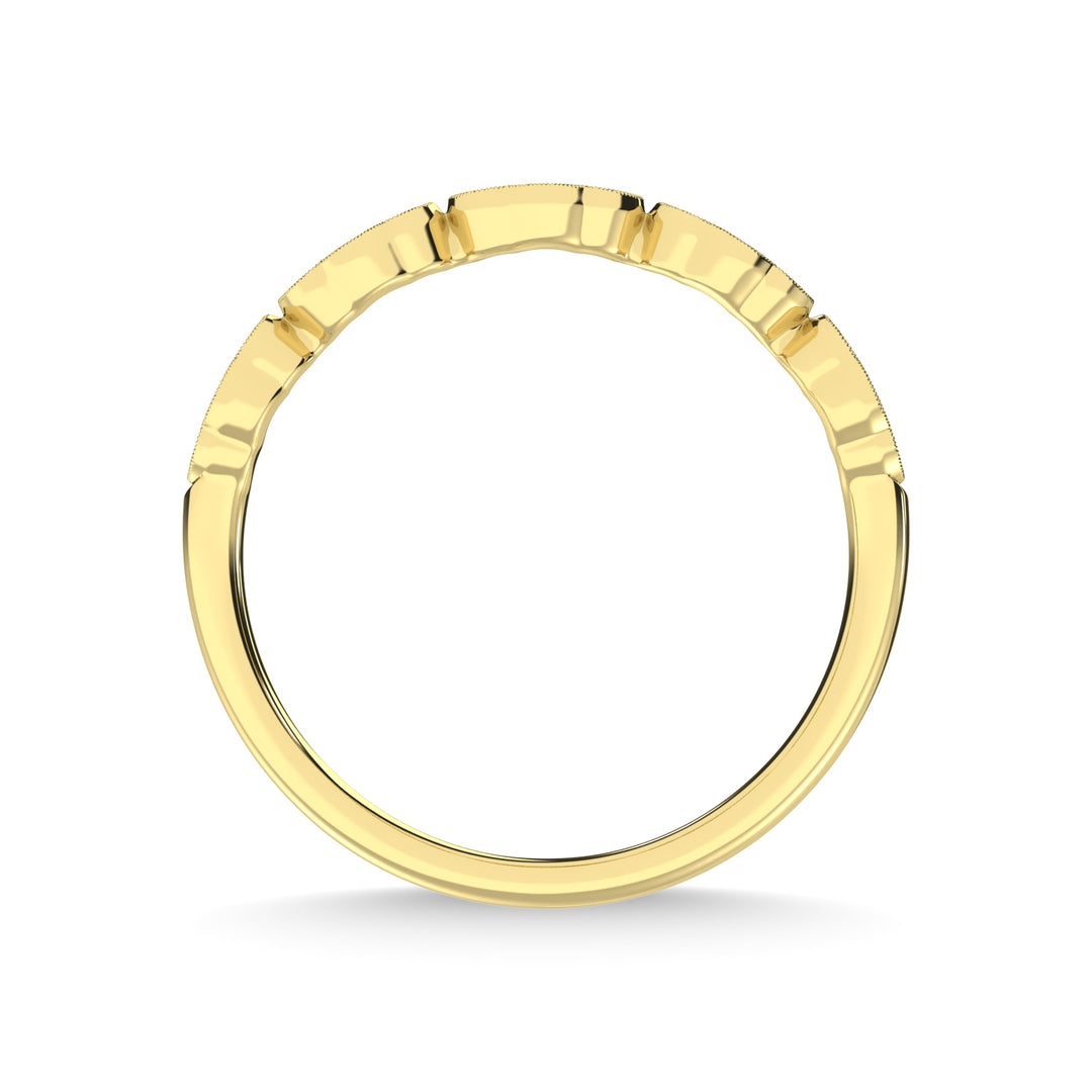 14K Yellow Gold Diamond 1/5 Ct.Tw. Stackable Band