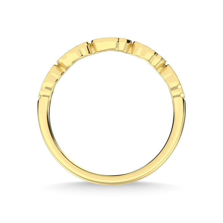 14K Yellow Gold Diamond 1/5 Ct.Tw. Stackable Band