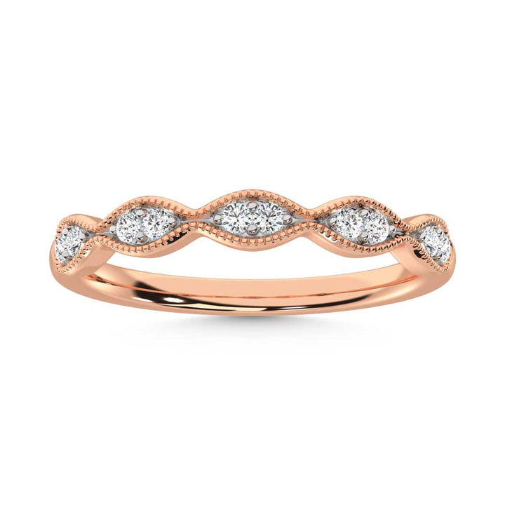 14K Rose Gold Diamond 1/6 Ct. Tw. Stackable Band