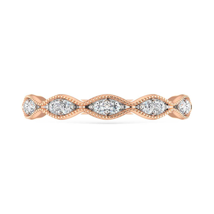 14K Rose Gold Diamond 1/6 Ct. Tw. Stackable Band