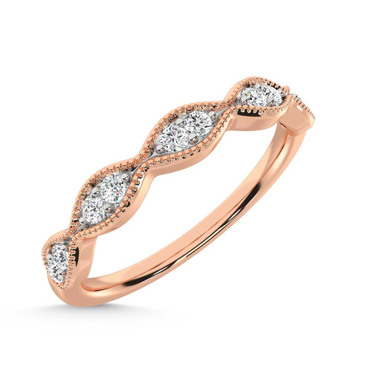 14K Rose Gold Diamond 1/6 Ct. Tw. Stackable Band
