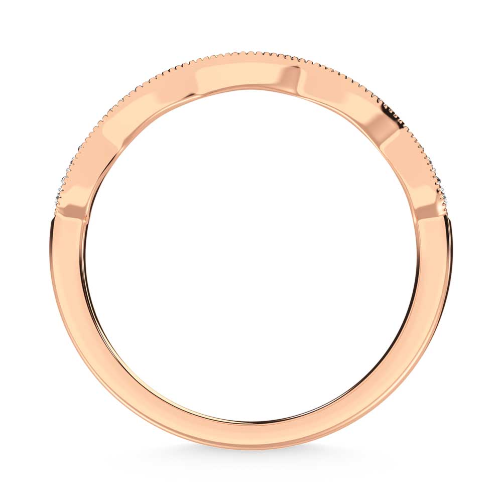 14K Rose Gold Diamond 1/6 Ct. Tw. Stackable Band