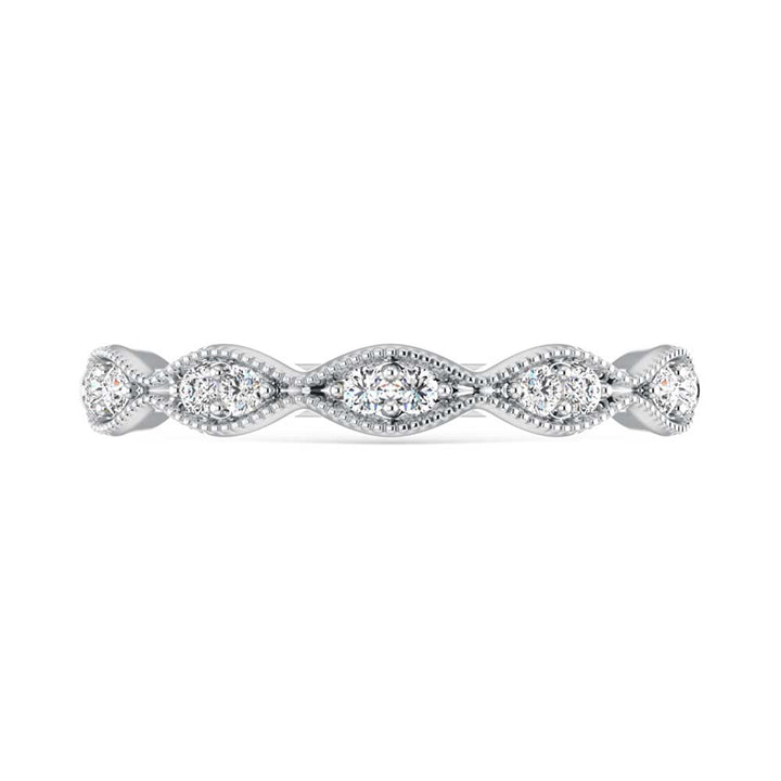 14K White Gold Diamond 1/6 Ct. Tw. Stackable Band