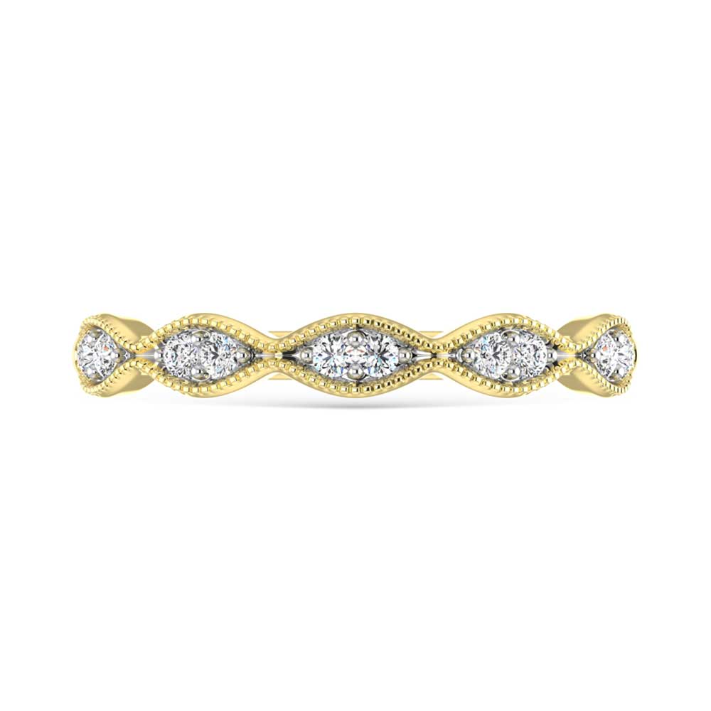 14K Yellow Gold Diamond 1/6 Ct. Tw. Stackable Band