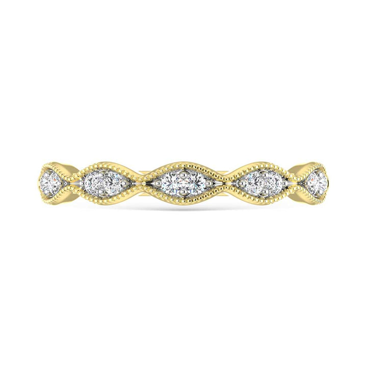 14K Yellow Gold Diamond 1/6 Ct. Tw. Stackable Band