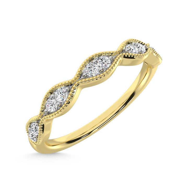 14K Yellow Gold Diamond 1/6 Ct. Tw. Stackable Band