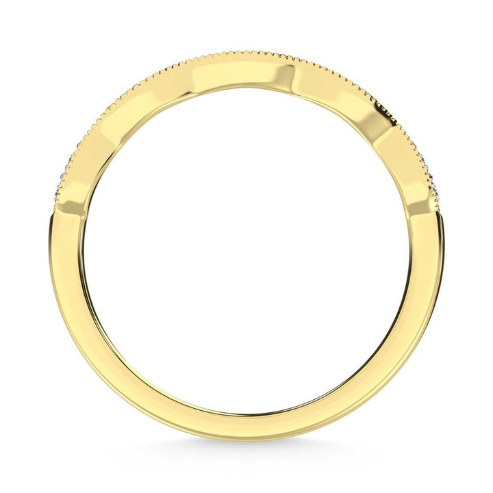 14K Yellow Gold Diamond 1/6 Ct. Tw. Stackable Band