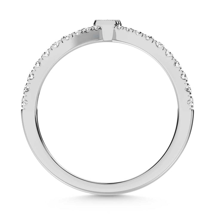 10K White Gold Diamond 1/4 Ct. Tw. Chevron Band