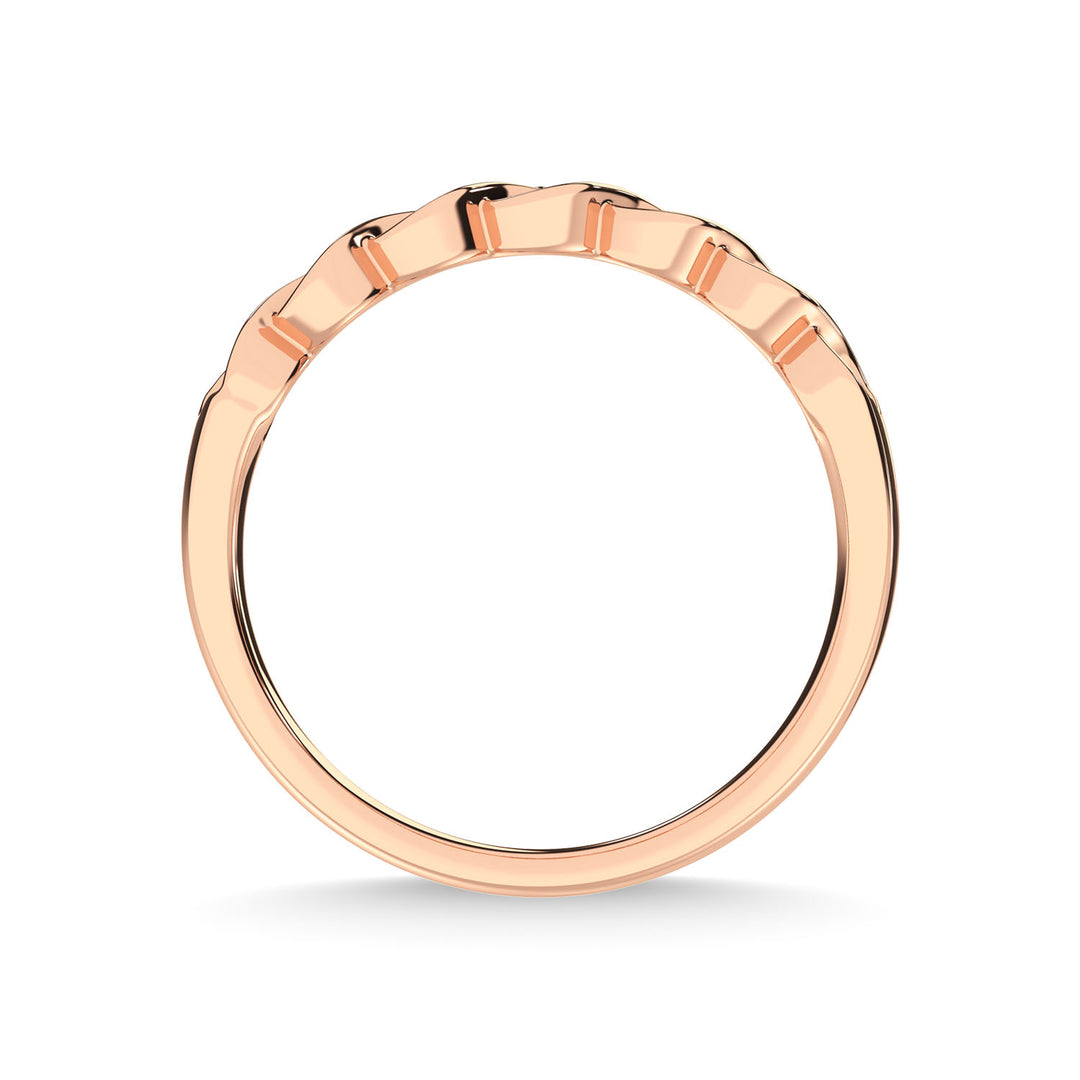 14K Rose Gold Diamond 1/20 Ct.Tw. Stackable Band