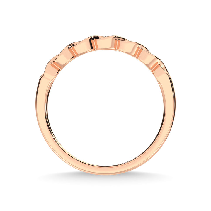 14K Rose Gold Diamond 1/20 Ct.Tw. Stackable Band