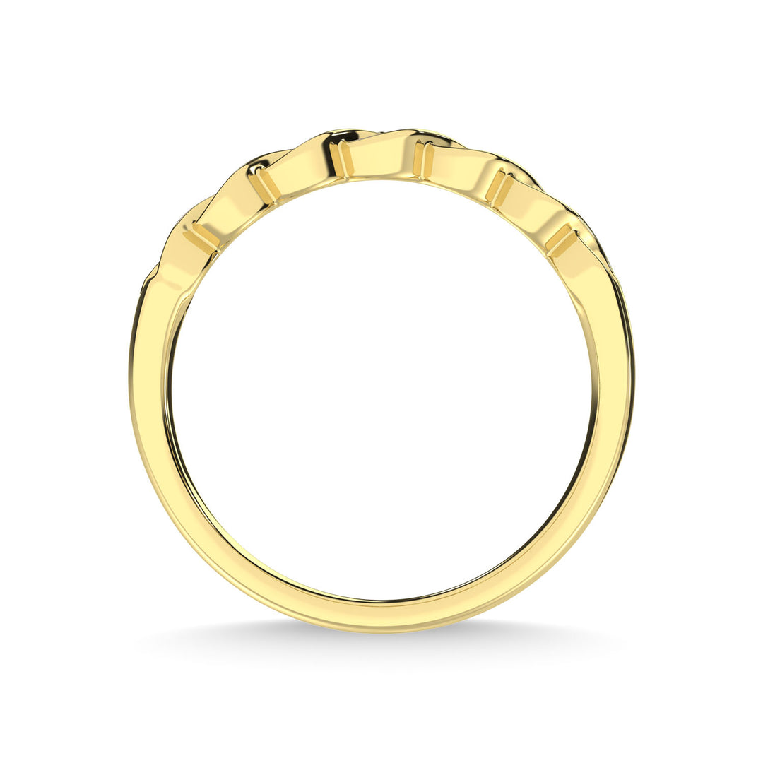 14K Yellow Gold Diamond 1/20 Ct.Tw. Stackable Band