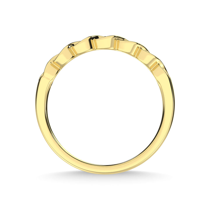 14K Yellow Gold Diamond 1/20 Ct.Tw. Stackable Band